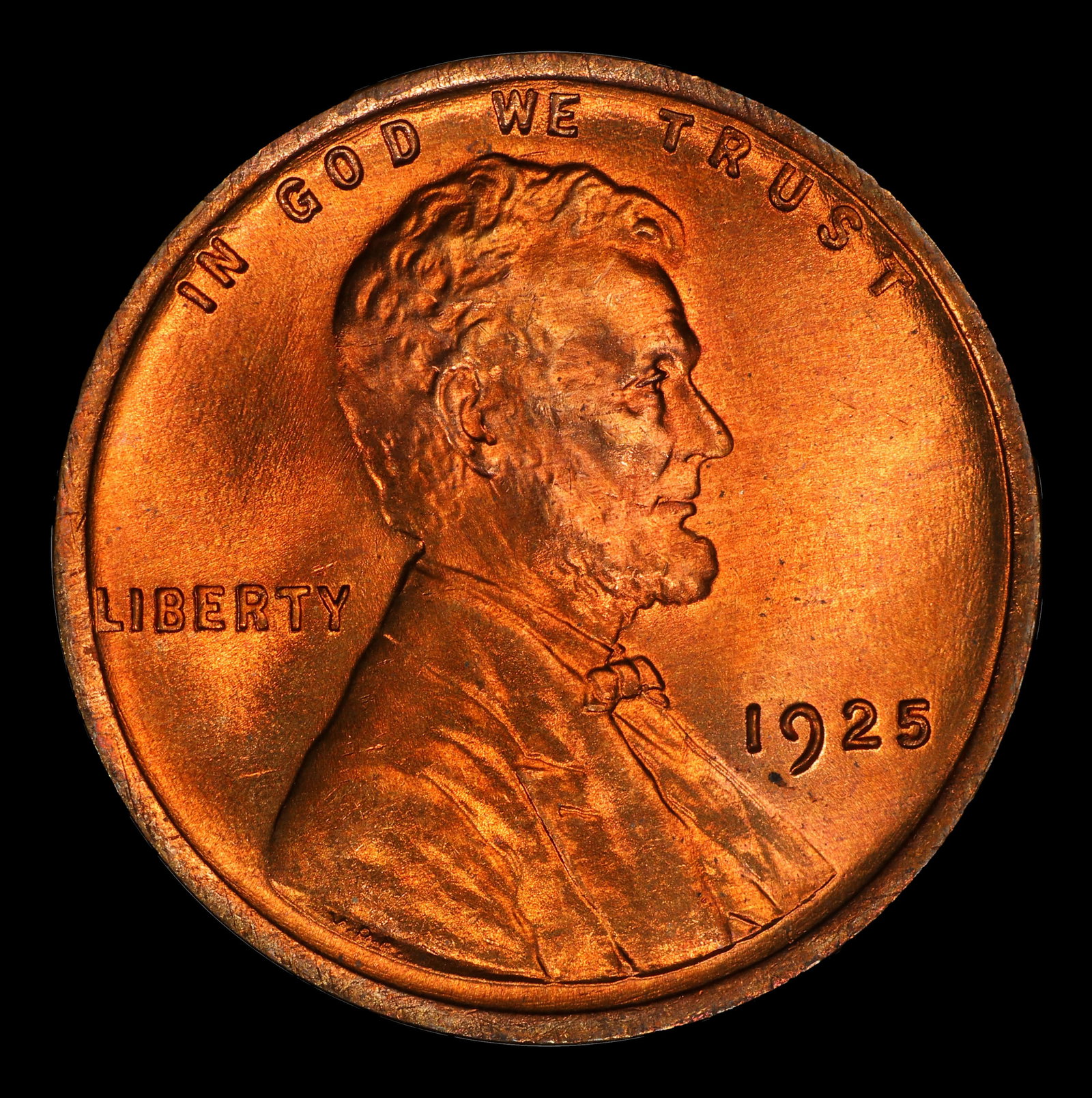 1925-p Lincoln Cent 1c ms66+ rd SEGS - 2