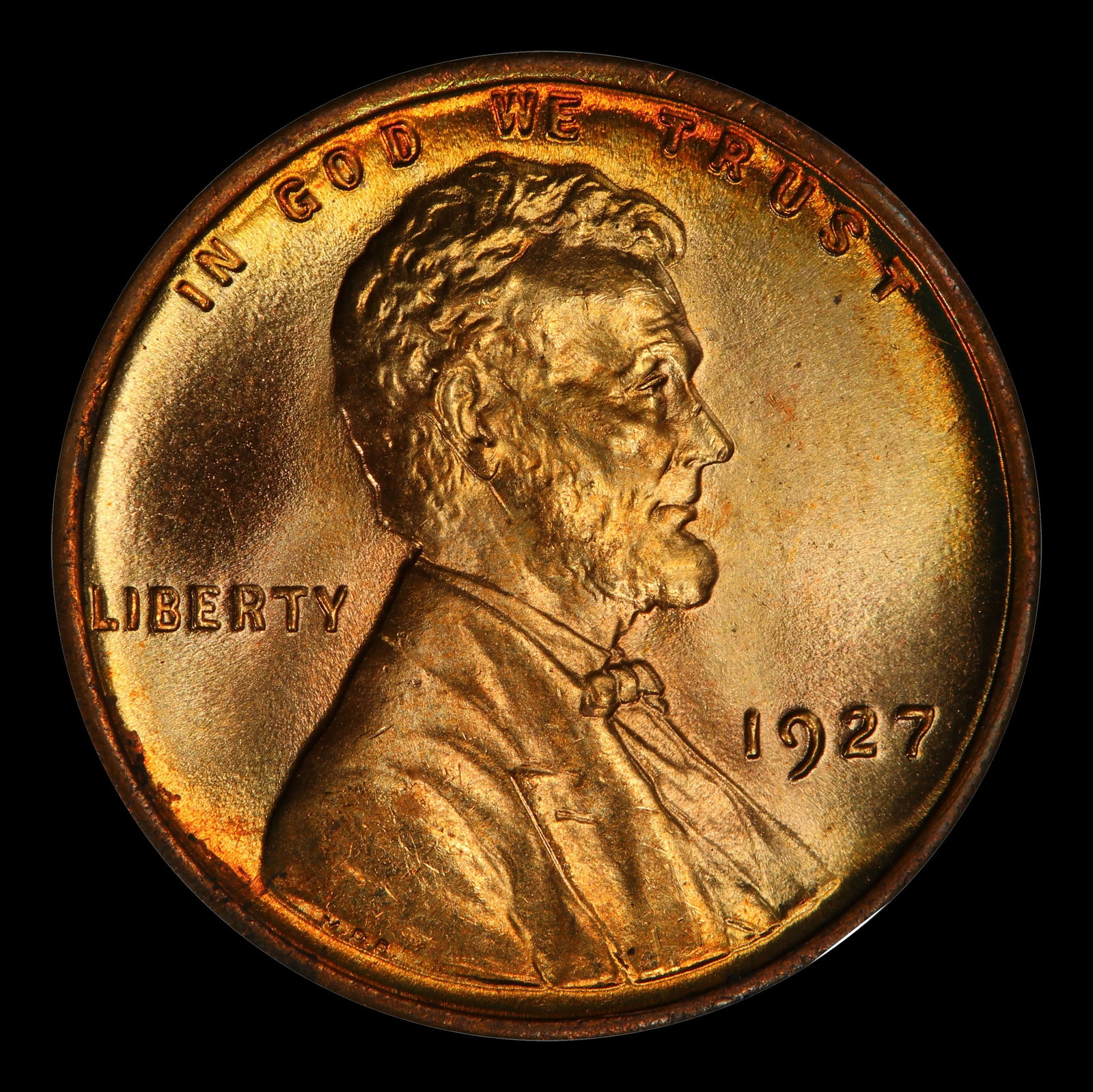 1927-p Lincoln Cent Near Top Pop! 1c ms67 rd SEGS - 2