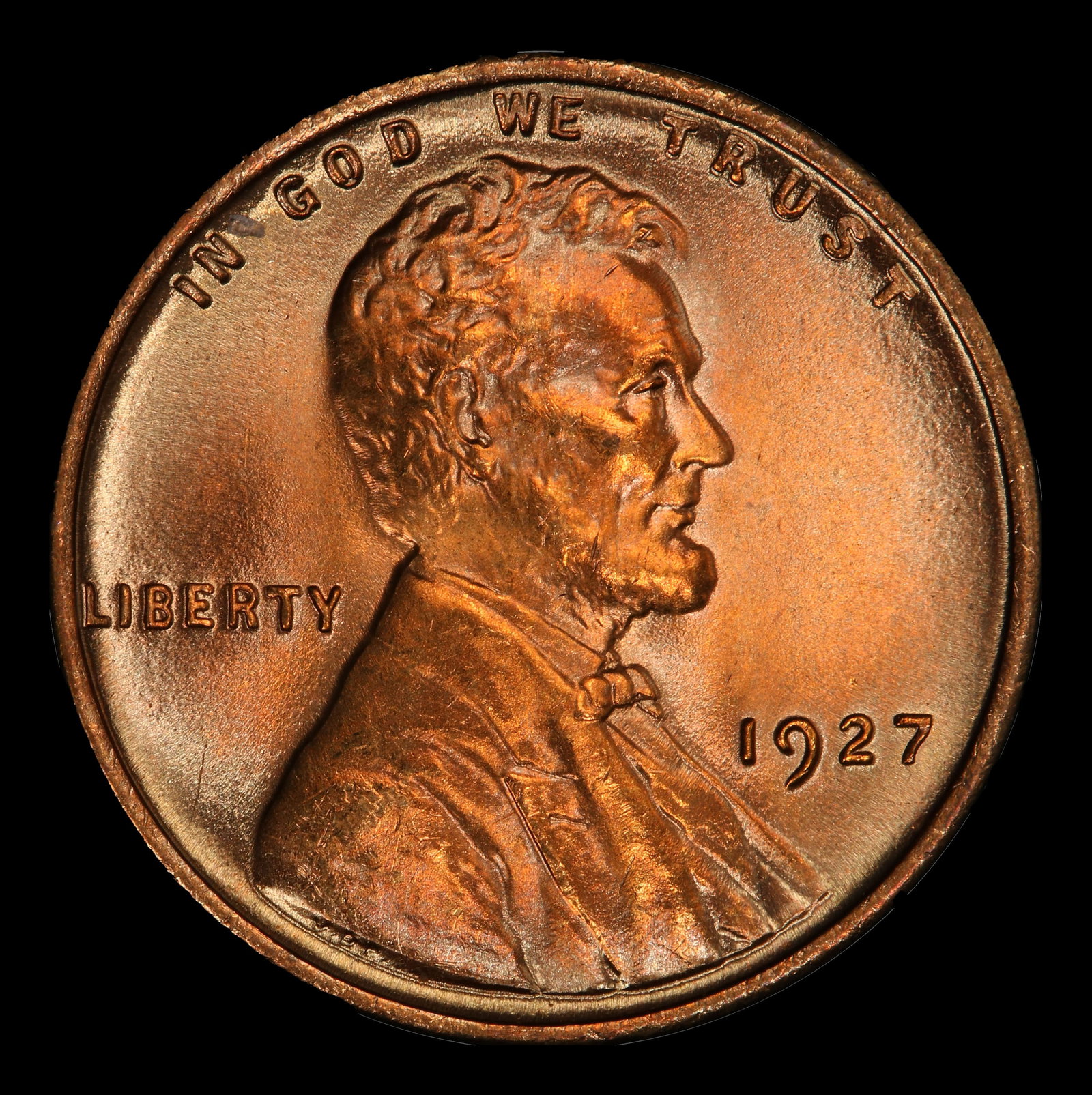 1927-p Lincoln Cent Near Top Pop! 1c ms67+ rd SEGS - 2