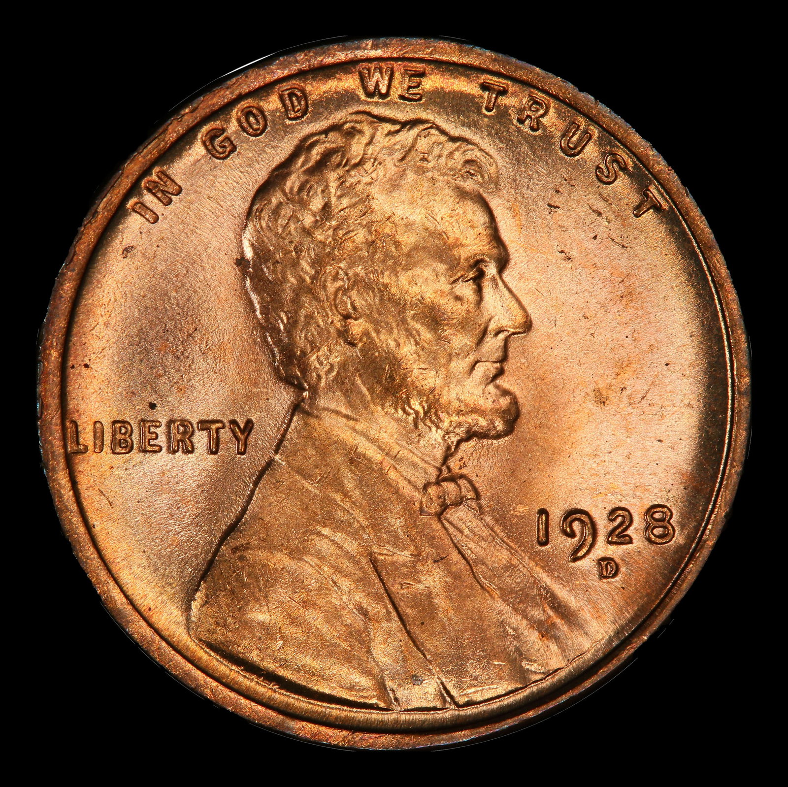 1928-d Lincoln Cent Near Top Pop! 1c ms66 rd SEGS - 2