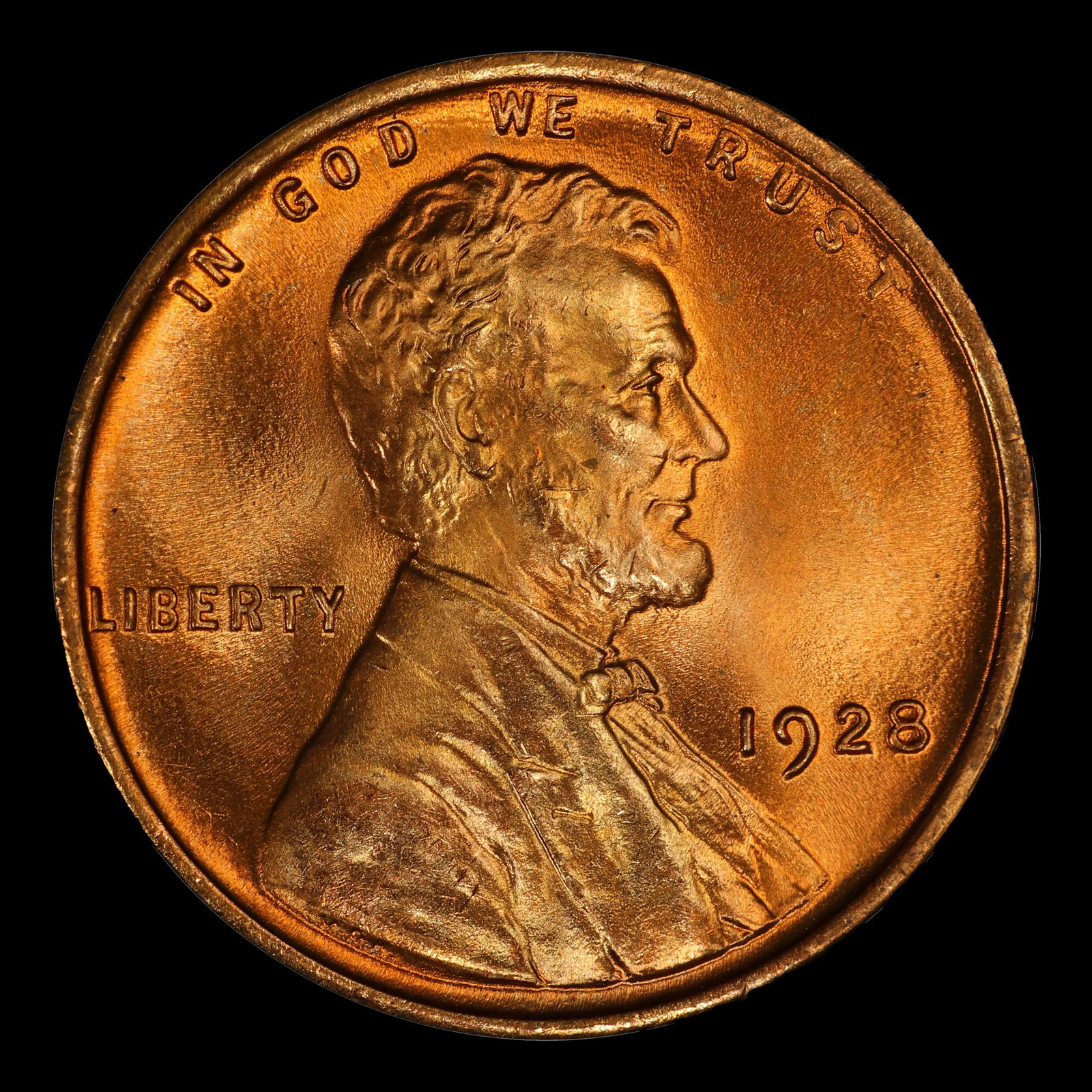 1928-p Lincoln Cent Near Top Pop! 1c ms67+ rd SEGS - 2