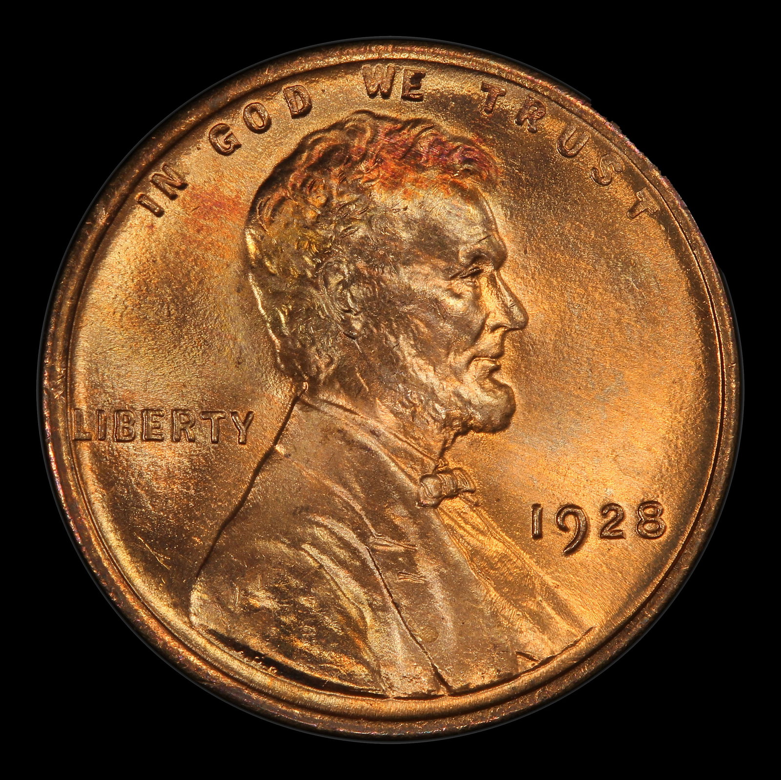 1928-p Lincoln Cent Near Top Pop! 1c ms67+ rd SEGS - 2