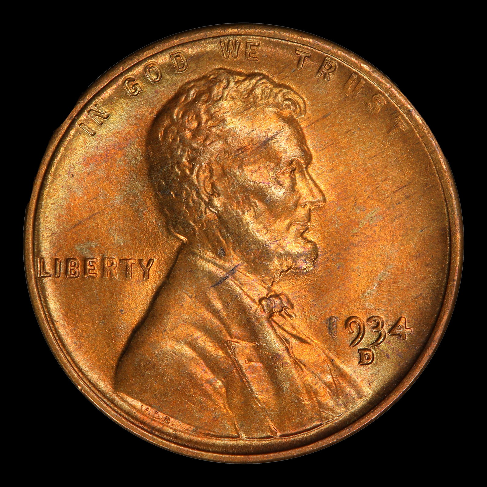 1934-d Lincoln Cent Near Top Pop 1c ms67 rd SEGS - 2