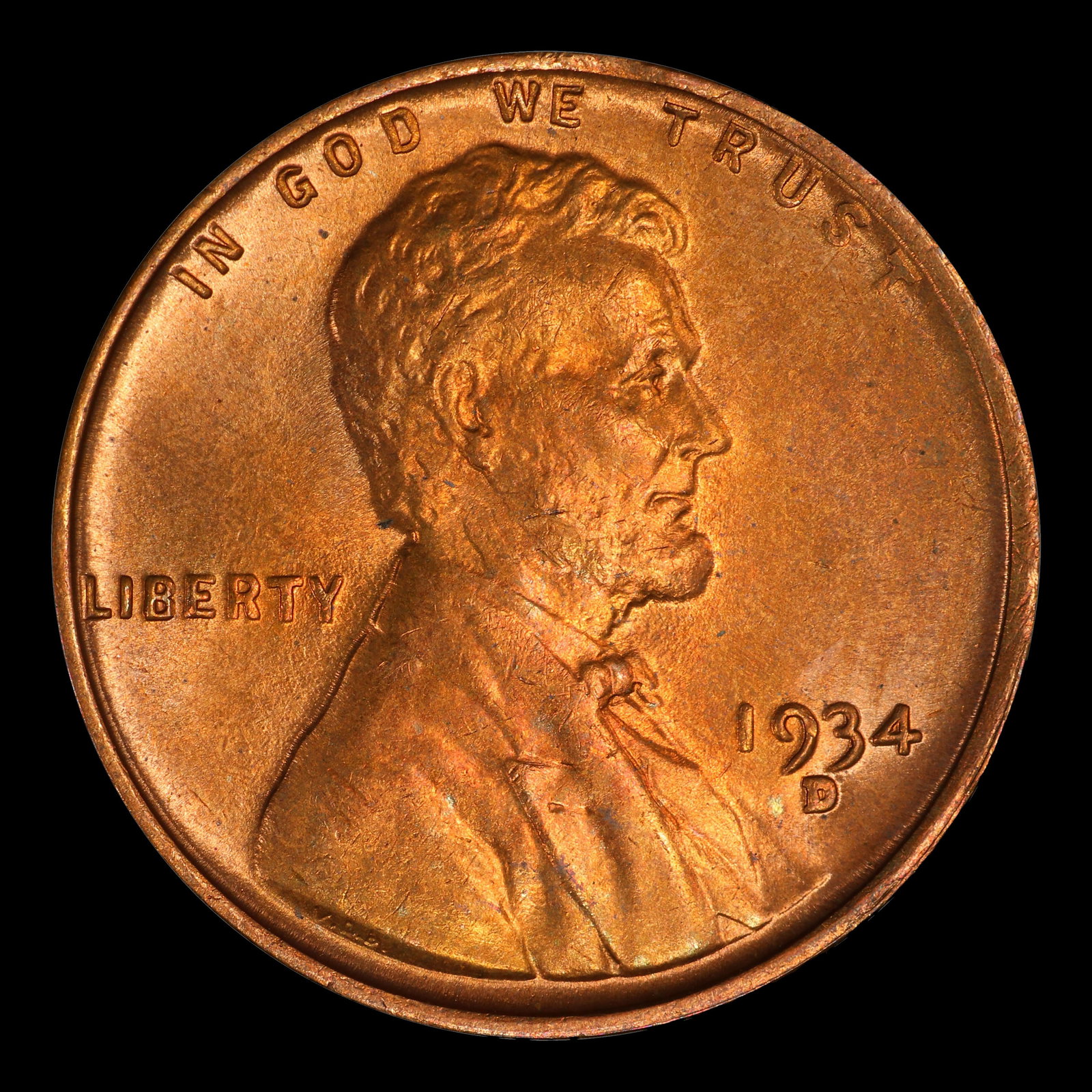 1934-d Lincoln Cent Near Top Pop 1c ms67 rd SEGS - 2