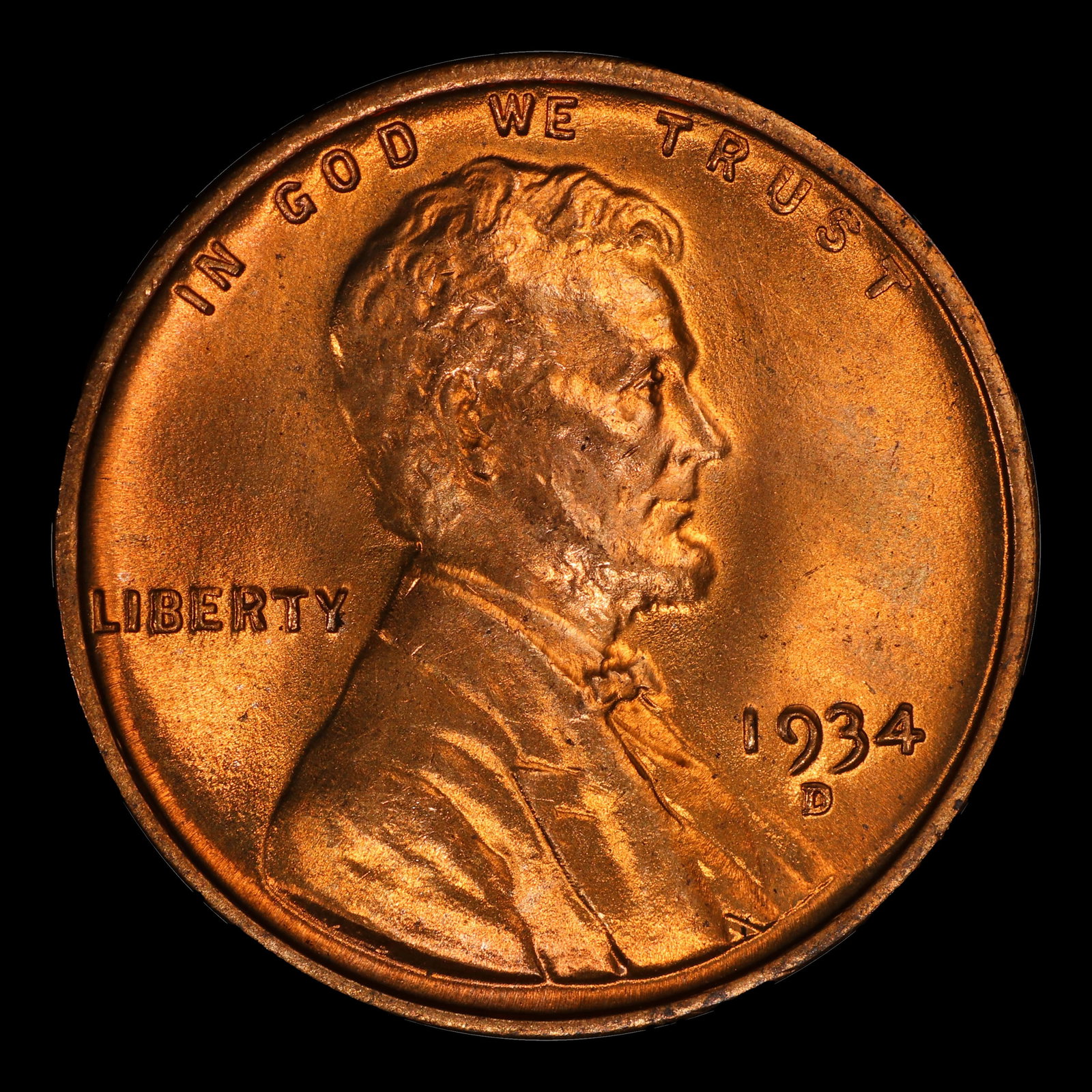 1934-d Lincoln Cent TOP POP! 1c ms67+ rd SEGS - 2