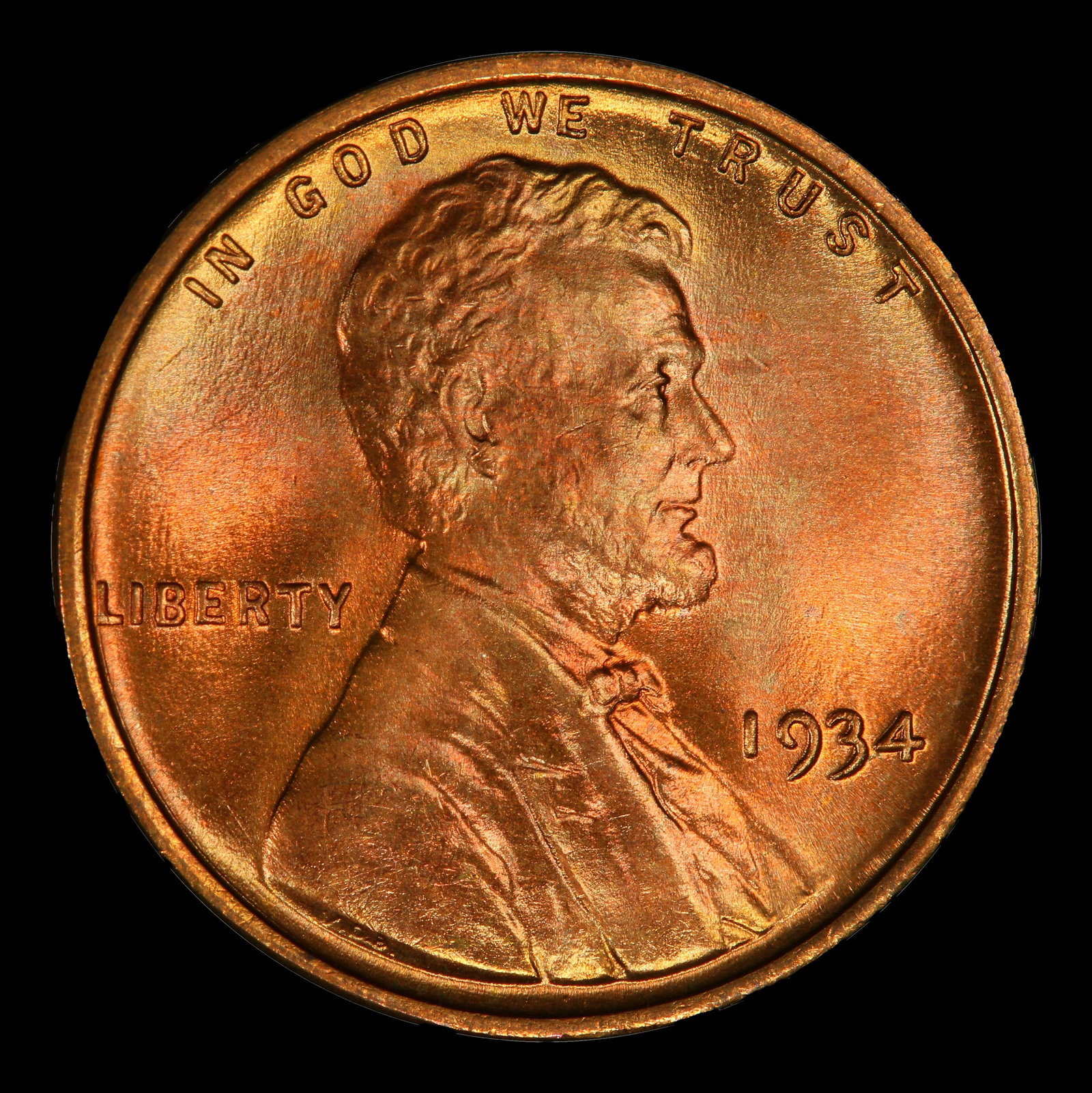 1934-p Lincoln Cent Near Top Pop 1c ms67+ rd SEGS - 2