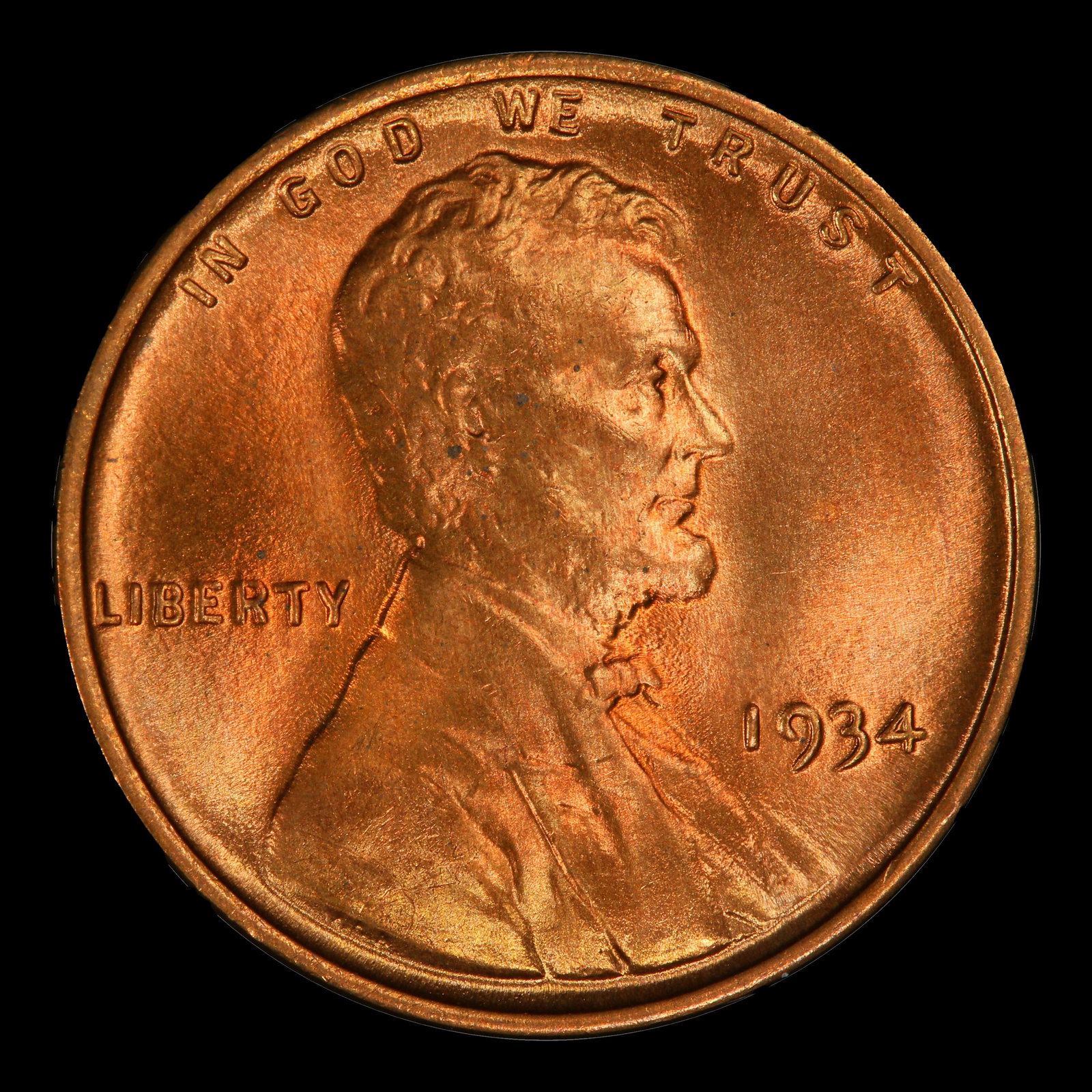 1934-p Lincoln Cent Near Top Pop 1c ms67+ rd SEGS - 2