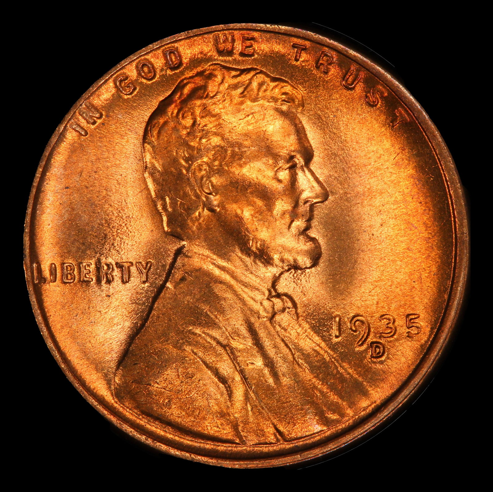 1935-d Lincoln Cent Near Top Pop 1c ms67+ rd SEGS - 2