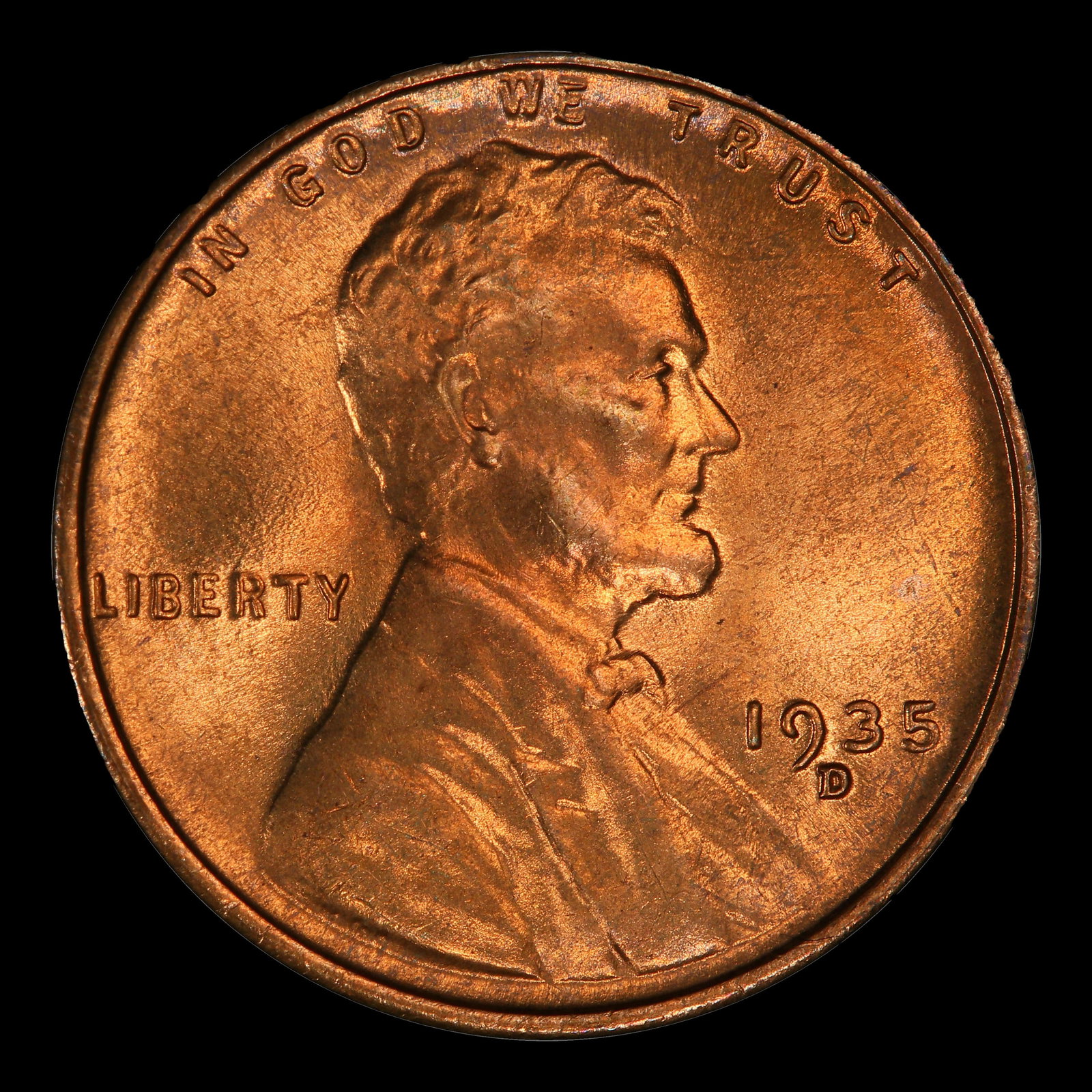 1935-d Lincoln Cent Near Top Pop 1c ms67+ rd SEGS - 2