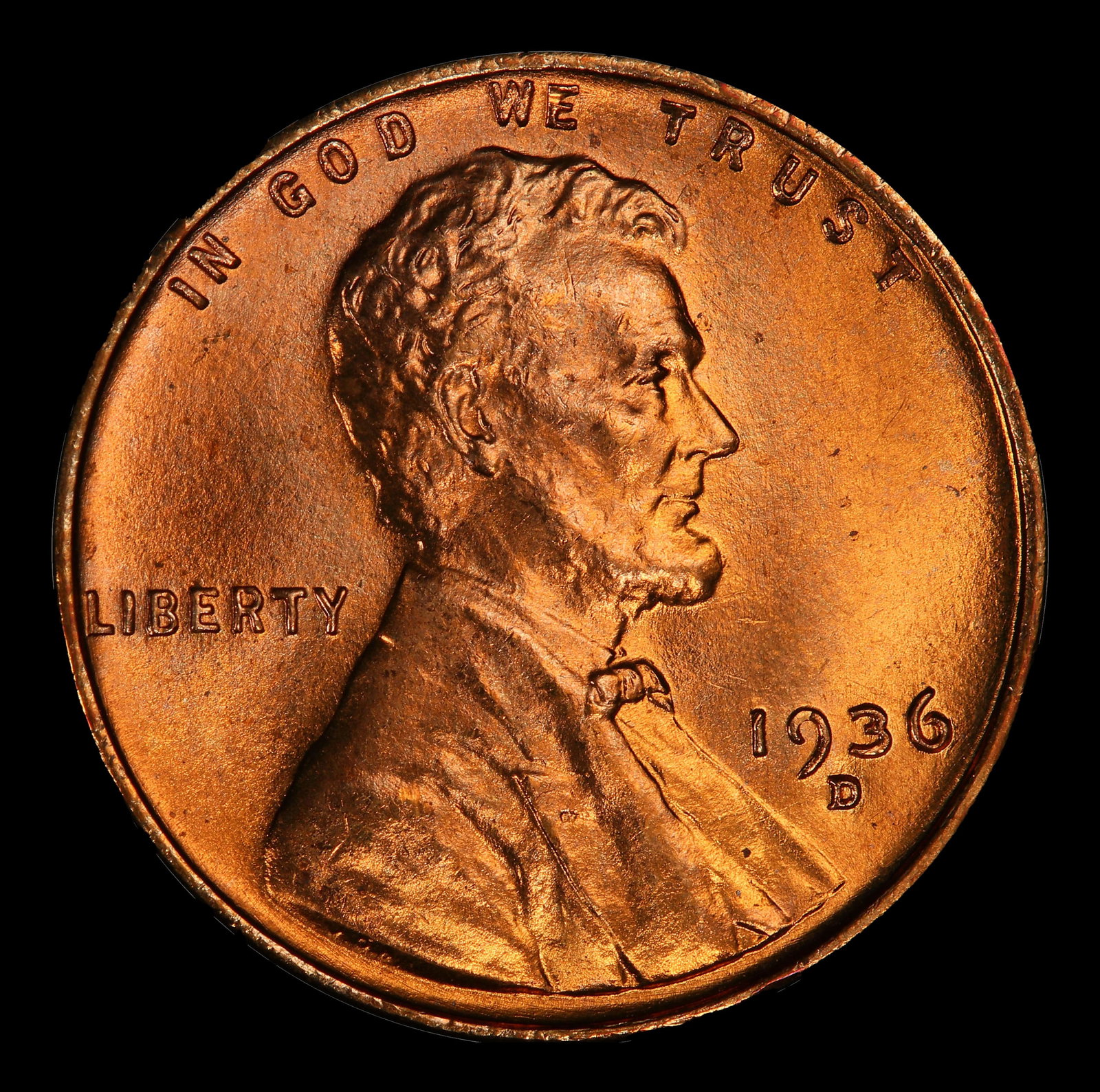 1936-d Lincoln Cent Near Top Pop 1c ms67+ rd SEGS - 2
