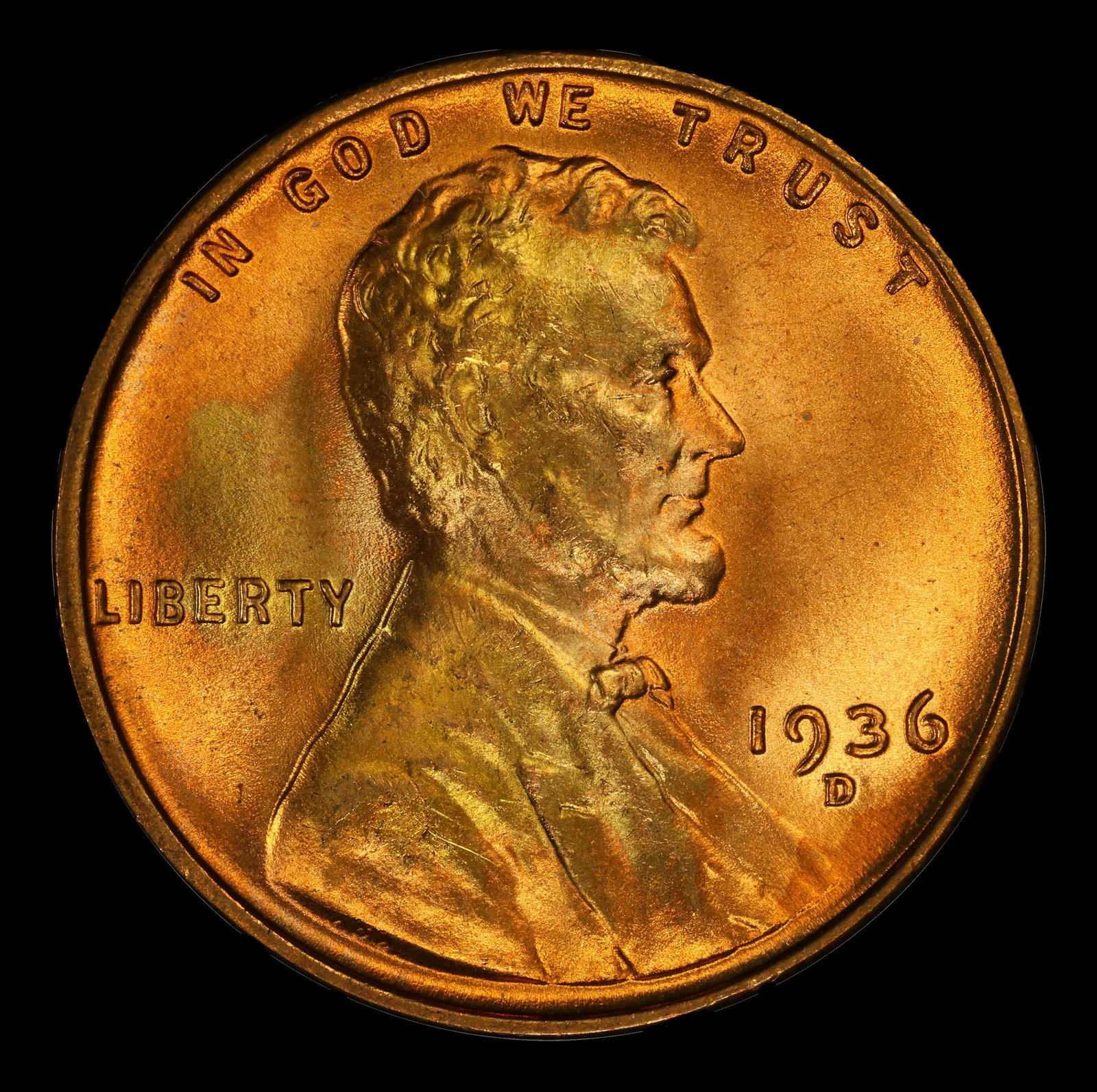 1936-d Lincoln Cent Near Top Pop 1c ms67+ rd SEGS - 2