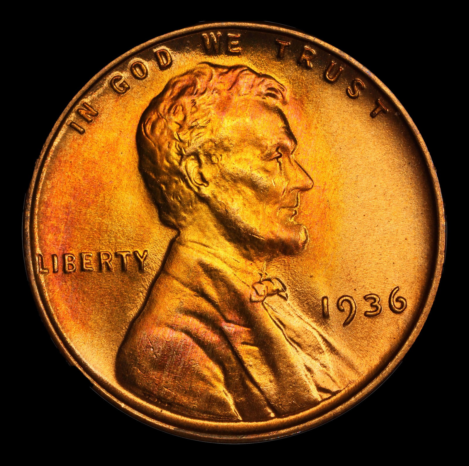 1936-p Lincoln Cent Near Top Pop 1c ms67+ rd SEGS - 2