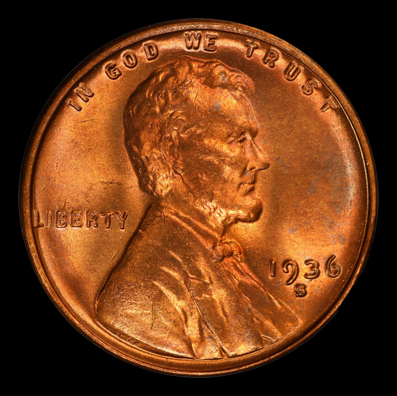1936-s Lincoln Cent Near Top Pop 1c ms67 rd SEGS - 2