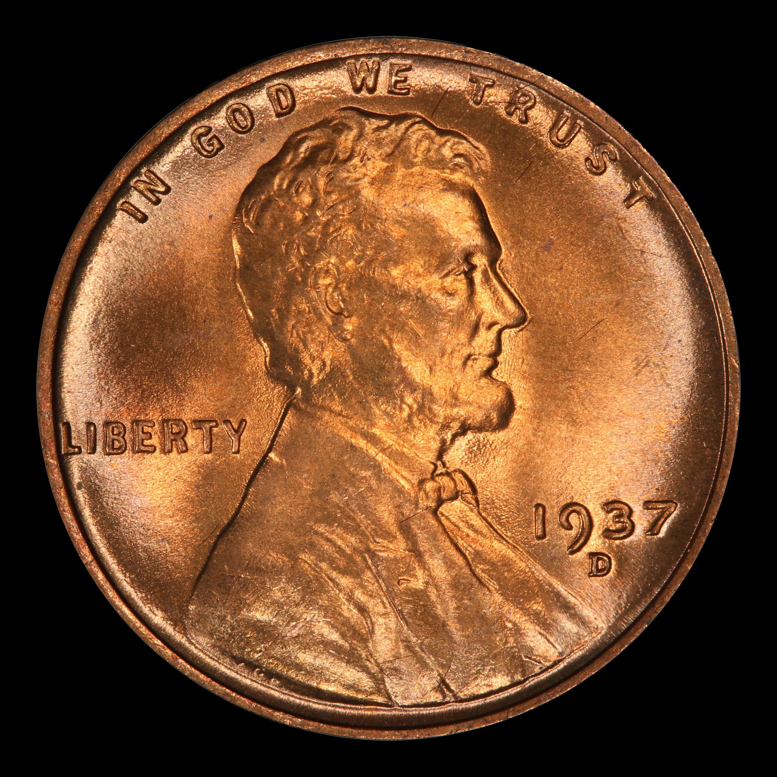 1937-d Lincoln Cent Near Top Pop 1c ms67+ rd SEGS - 2