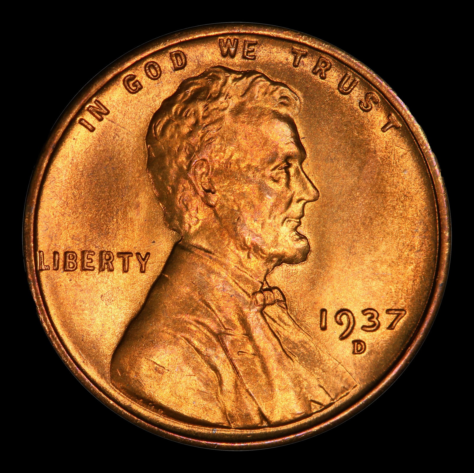 1937-d Lincoln Cent Near Top Pop 1c ms67+ rd SEGS - 2