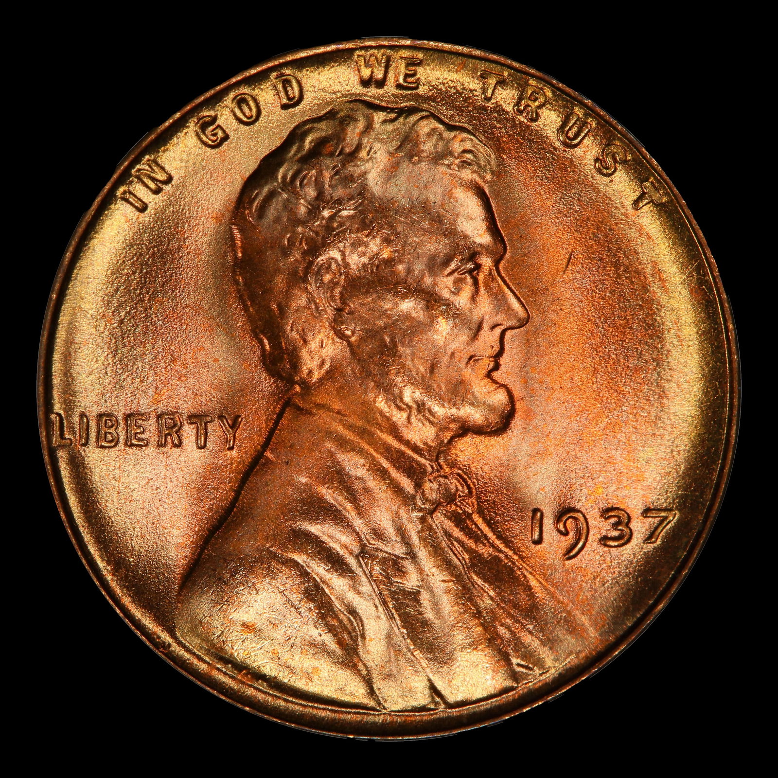 1937-p Lincoln Cent Near Top Pop 1c ms67+ rd SEGS - 2