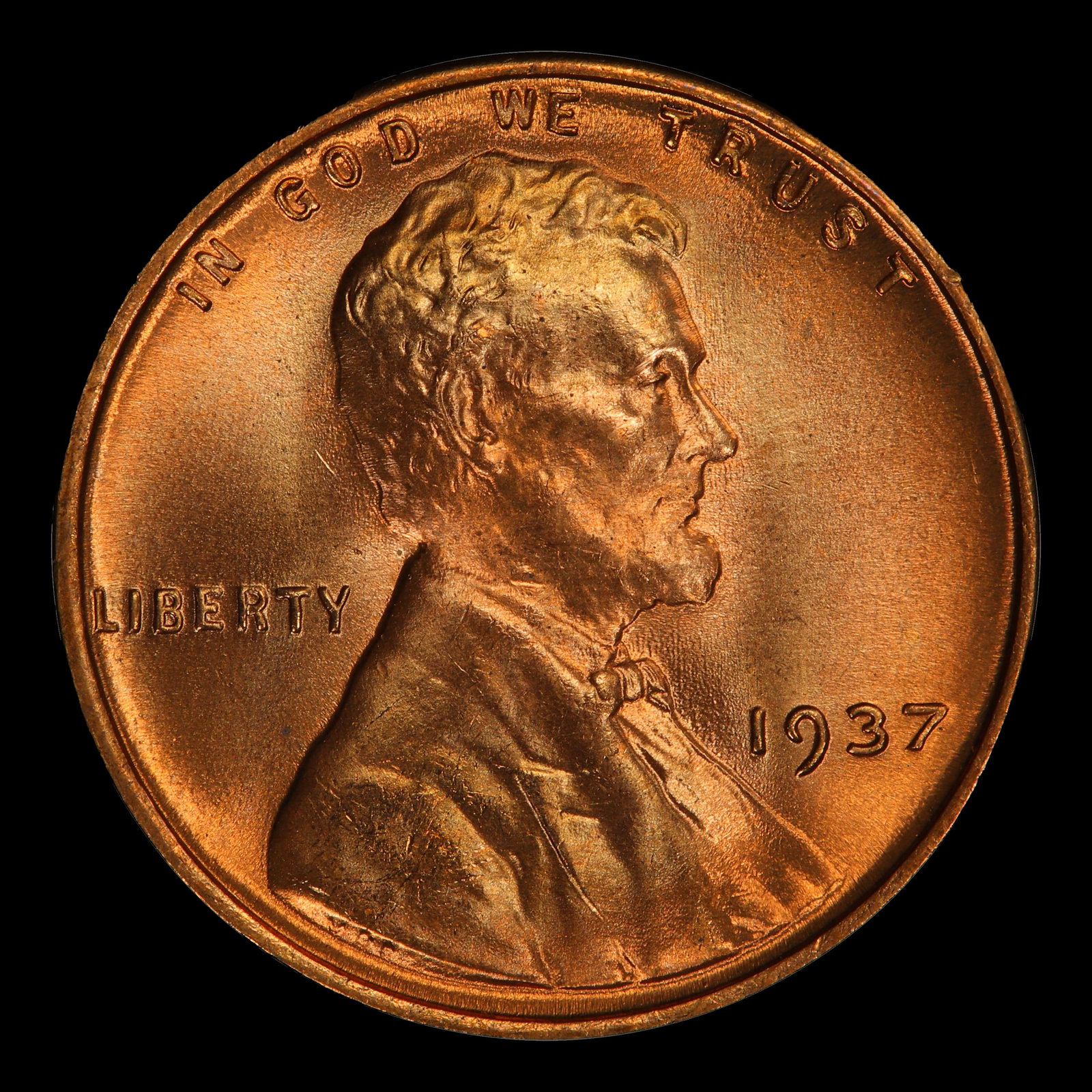 1937-p Lincoln Cent Near Top Pop 1c ms67+ rd SEGS - 2