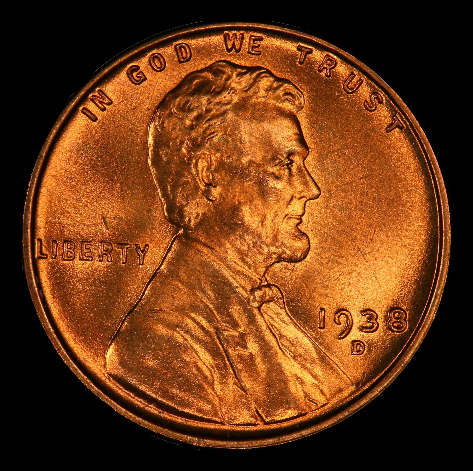 1938-d Lincoln Cent Near Top Pop 1c ms67 rd SEGS - 2
