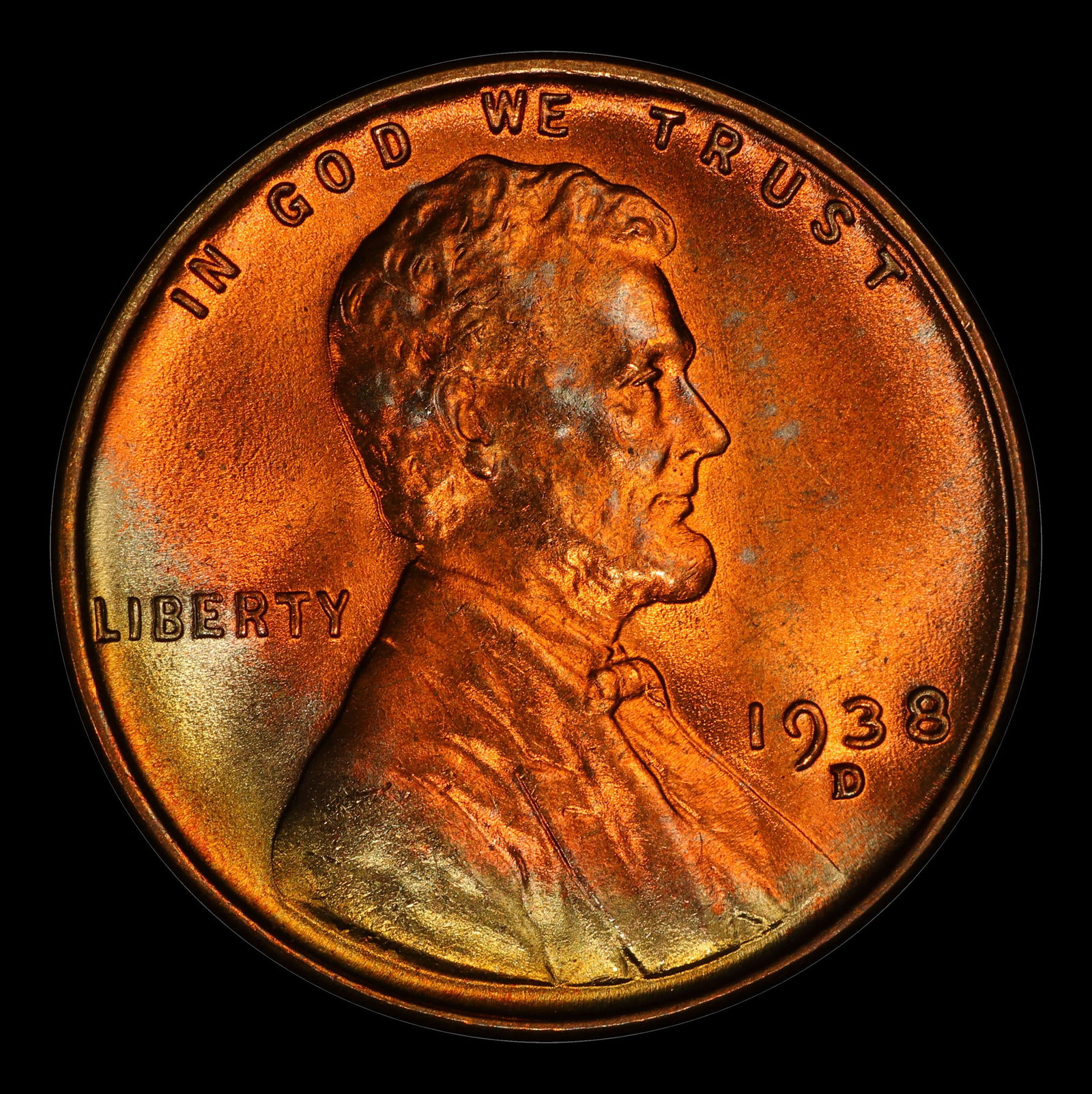 1938-d Lincoln Cent Near Top Pop 1c ms67 rd SEGS - 2