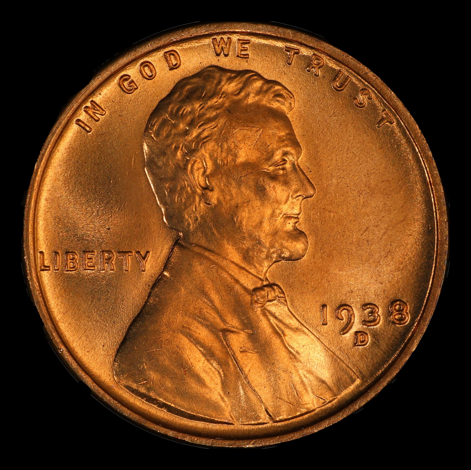 1938-d Lincoln Cent Near Top Pop 1c ms67+ rd SEGS - 2