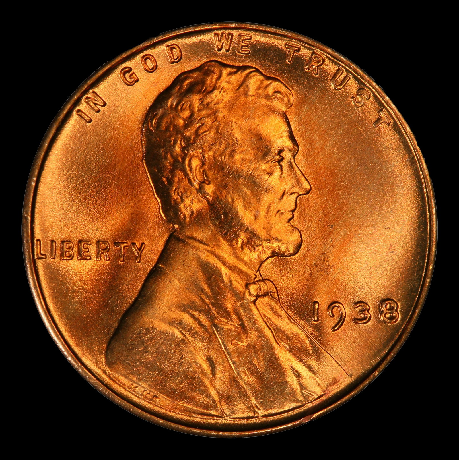 1938-p Lincoln Cent Near Top Pop 1c ms67+ rd SEGS - 2