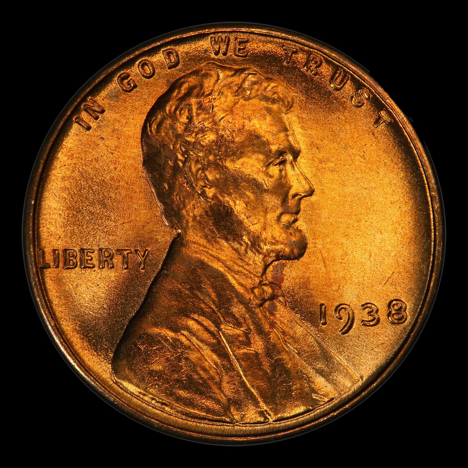 1938-p Lincoln Cent Near Top Pop 1c ms67+ rd SEGS - 2