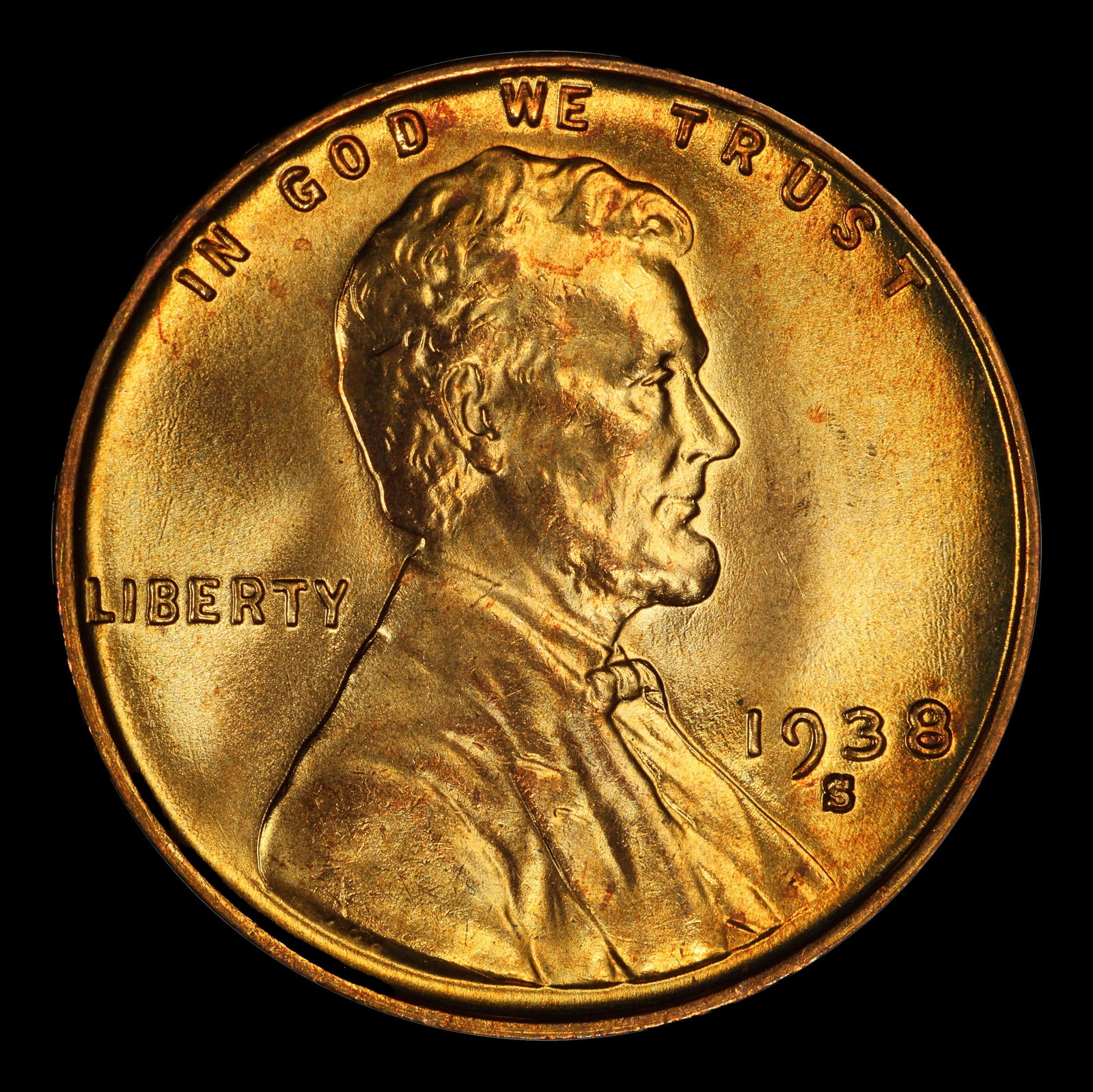 1938-s Lincoln Cent Near Top Pop 1c ms67 rd SEGS - 2