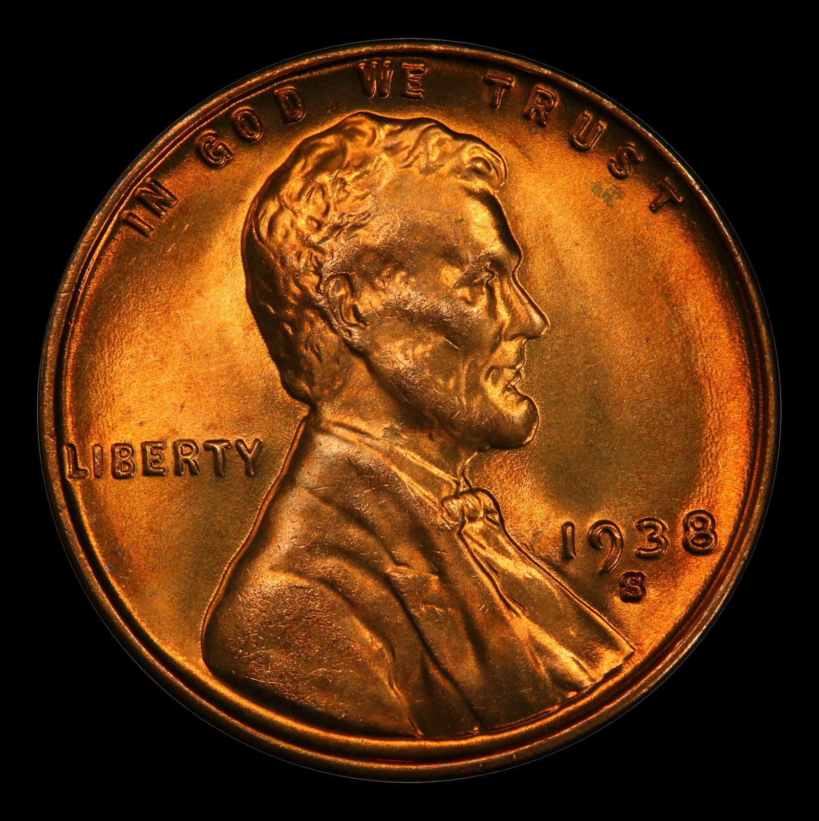 1938-s Lincoln Cent Near Top Pop 1c ms67 rd SEGS - 2