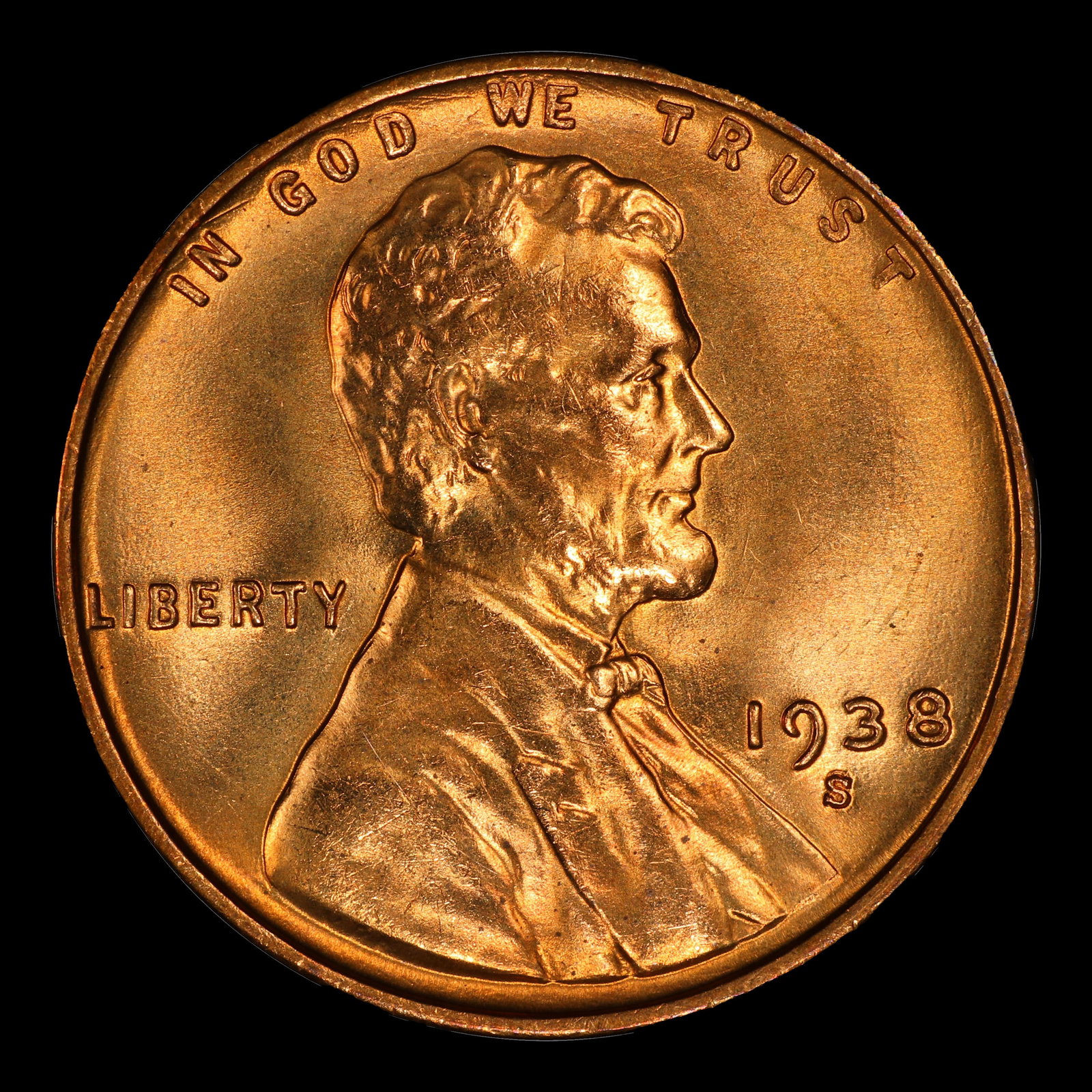 1938-s Lincoln Cent Near Top Pop 1c ms67 rd SEGS - 2