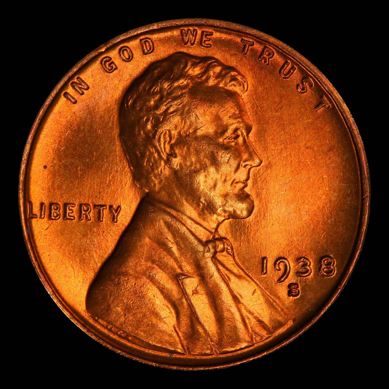 1938-s Lincoln Cent Near Top Pop 1c ms67+ rd SEGS - 2