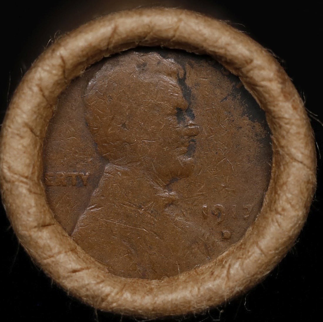Lincoln Wheat Cent 1c Mixed Roll Orig Brandt McDonalds Wrapper, 1917-d end, Indian other end - 2