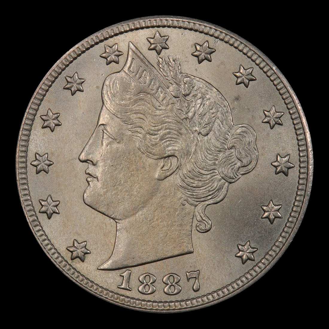 1887 Liberty Nickel 5c Grades ms65 - 2