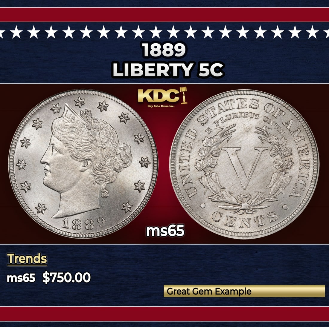 1889 Liberty Nickel 5c Grades ms65: 1889 Liberty Nickel 5c Grades ms65.
