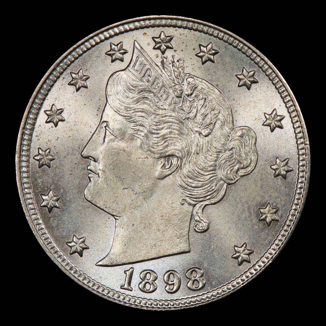 1898 Liberty Nickel 5c Grades ms65 - 2