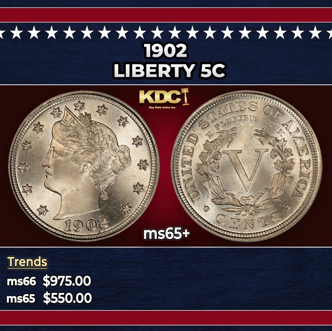 1902 Liberty Nickel 5c Grades ms65+: 1902 Liberty Nickel 5c Grades ms65+.