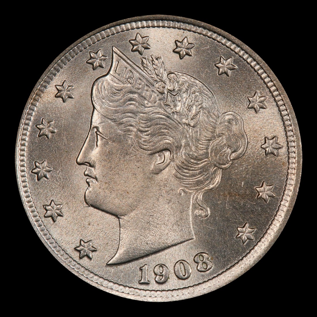 1908 Liberty Nickel 5c Grades ms65 - 2