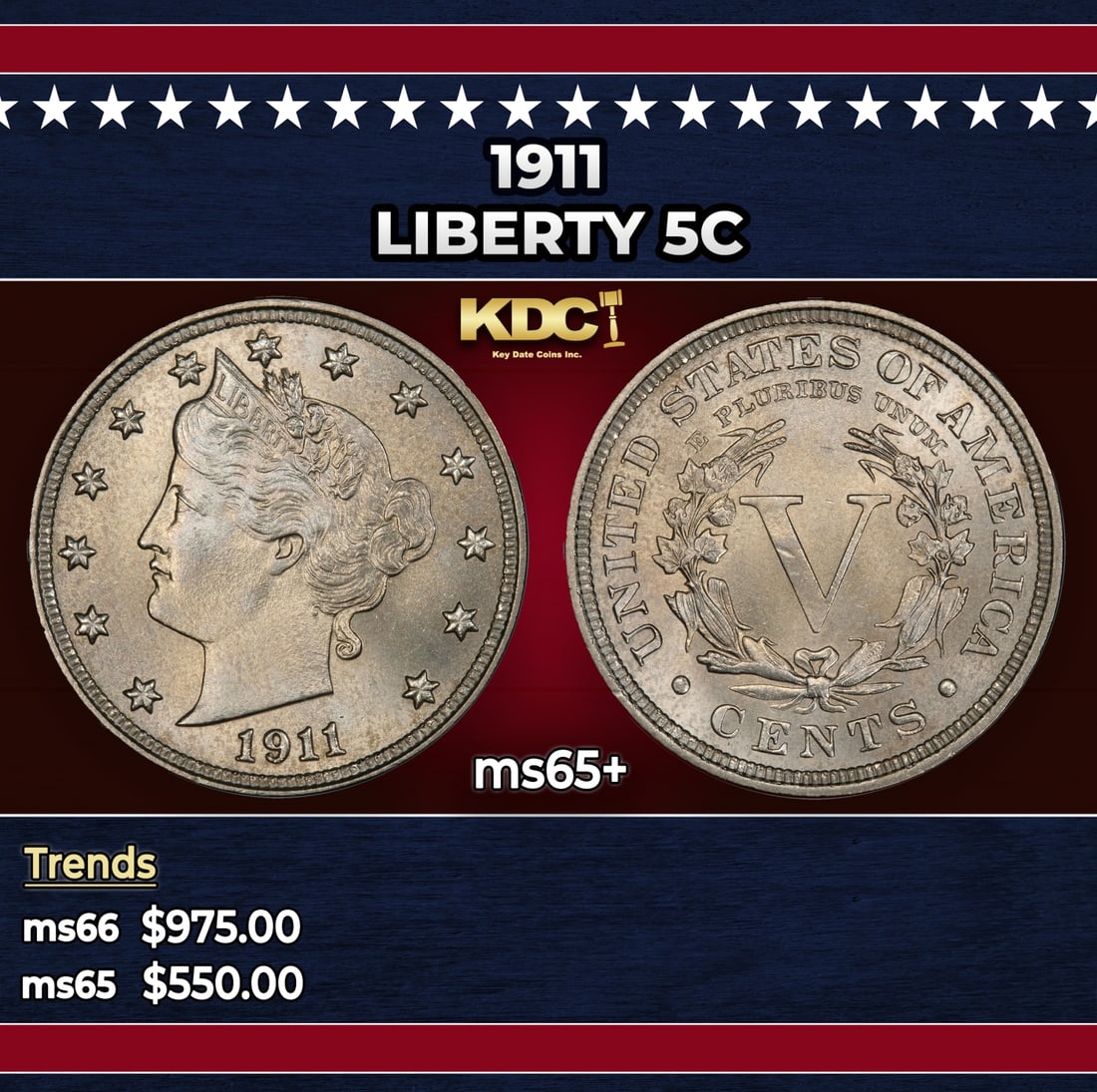 1911 Liberty Nickel 5c Grades ms65+: 1911 Liberty Nickel 5c Grades ms65+.