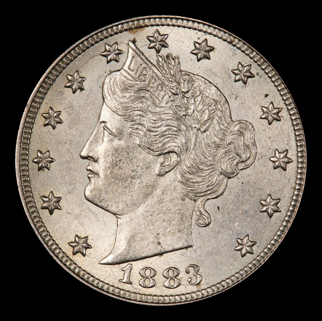 1883 CENTS Liberty Nickel 5c Grades ms62 - 2