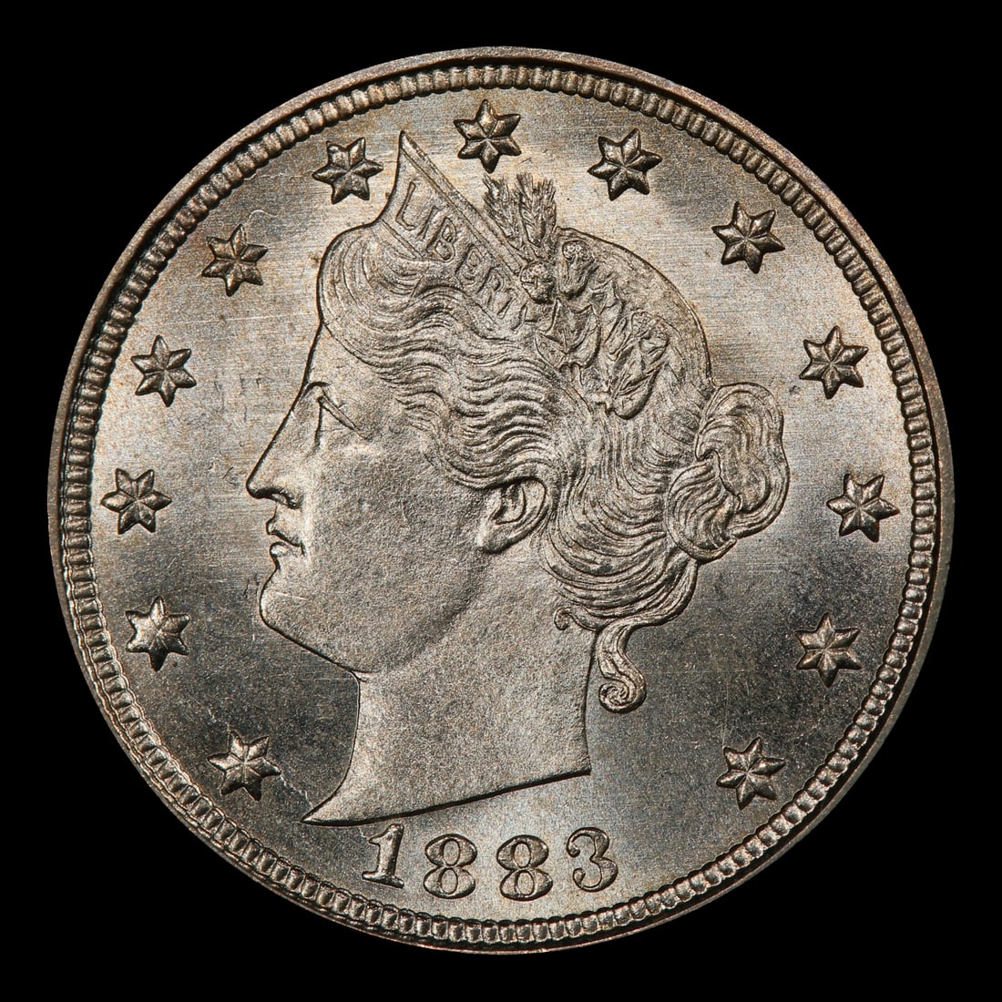 1883 n/c Liberty Nickel 5c Grades ms66 - 2