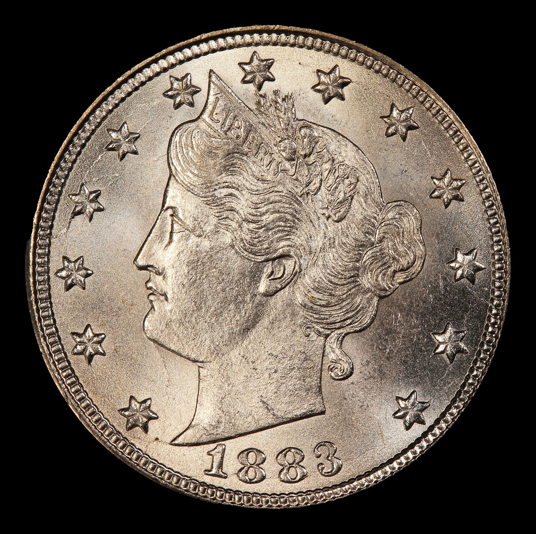 1883 n/c Liberty Nickel Near Top Pop 5c ms67 SEGS - 2