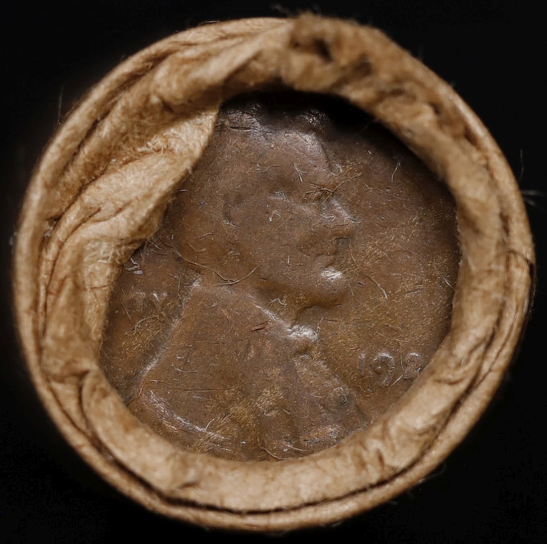 Lincoln Wheat Cent 1c Mixed Roll Orig Brandt McDonalds Wrapper, 1923-s end, Wheat other end - 2