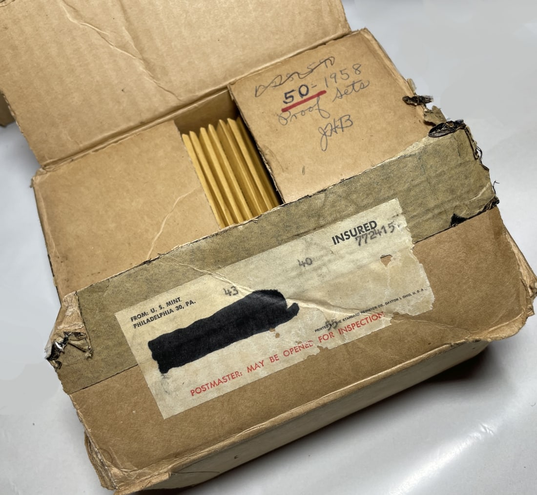 Original sealed 1958 United States Mint Proof Set Tennessee Valley Hoard - 14