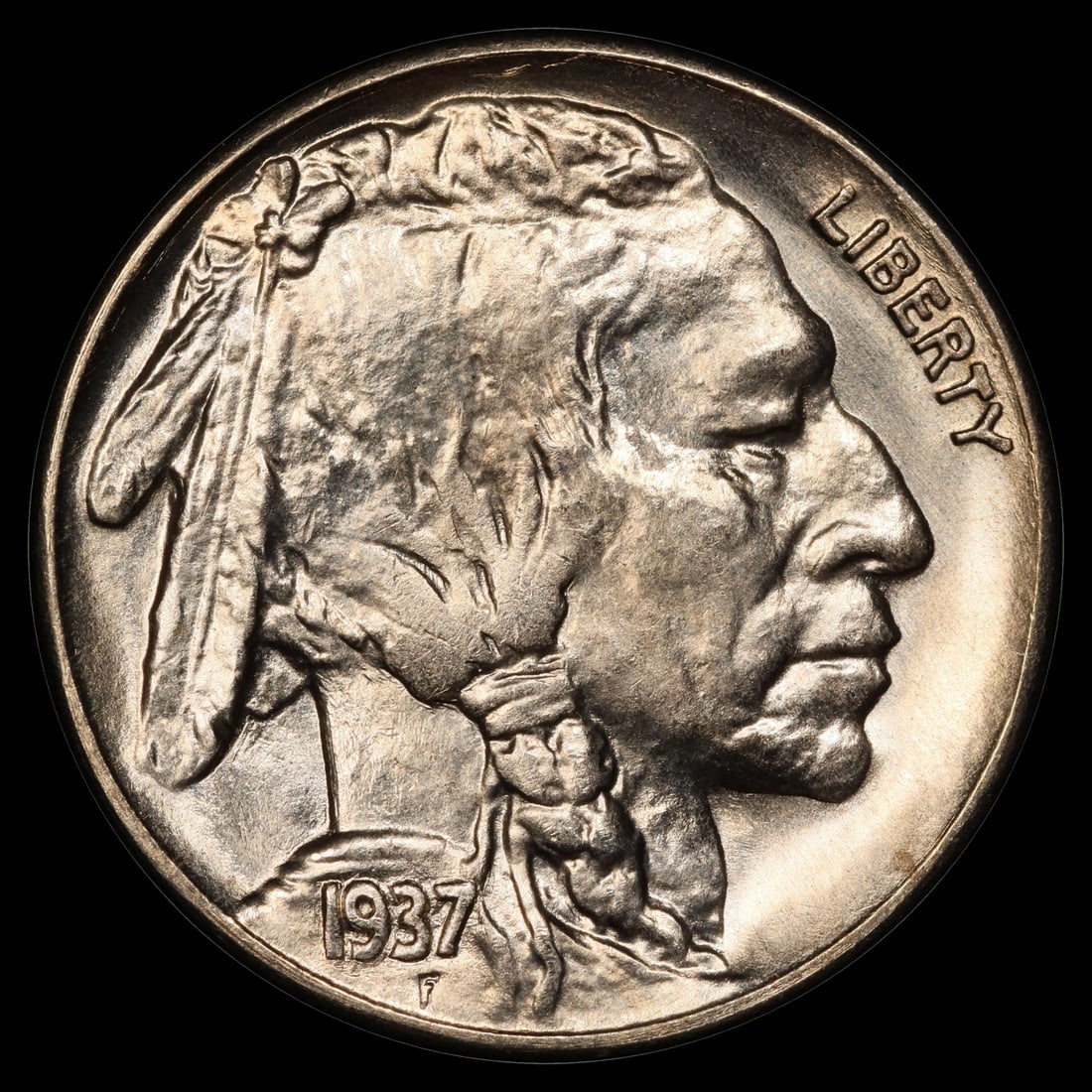 1937-s Buffalo Nickel 5c Grades ms66 - 2