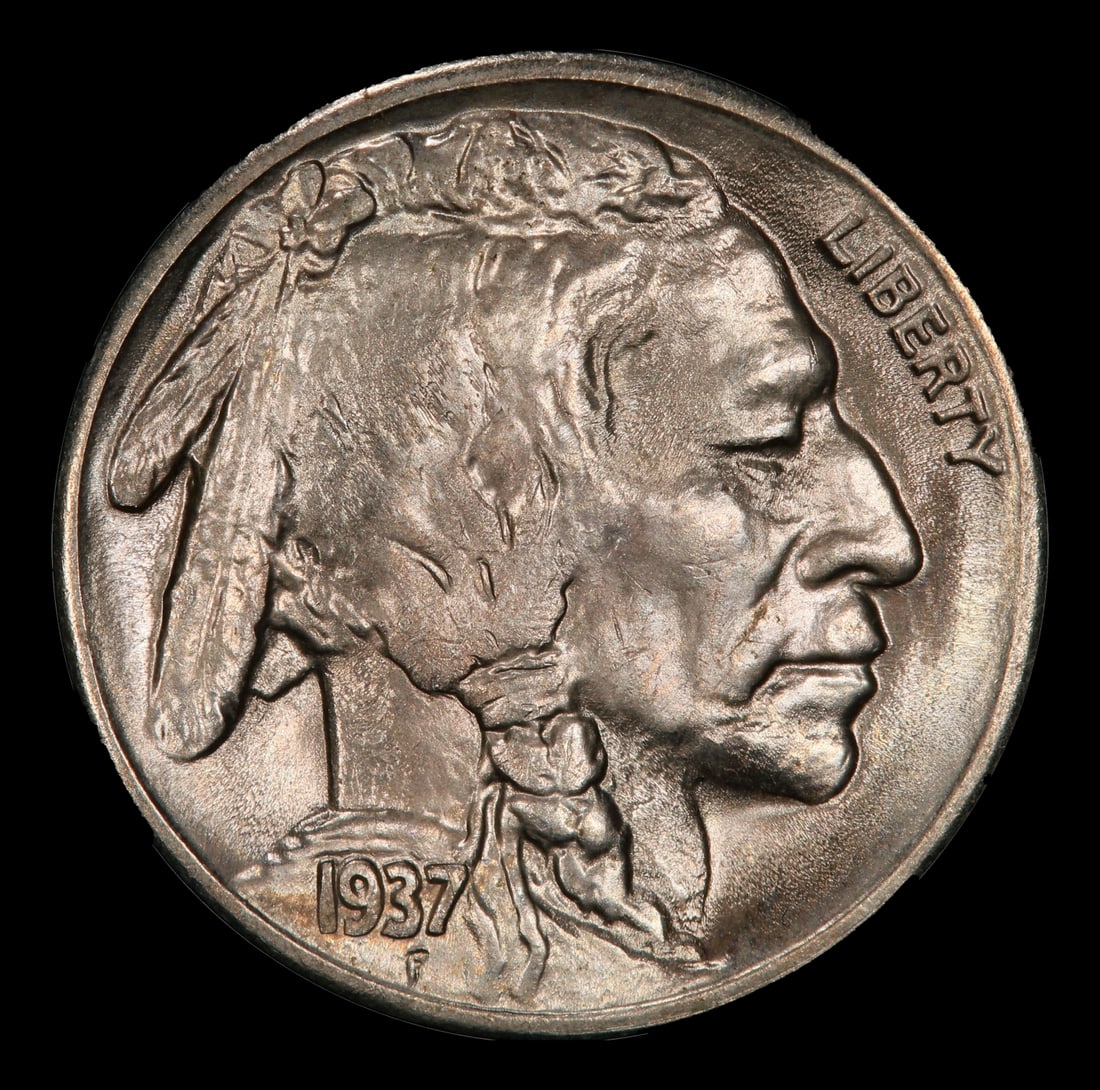 1937-s Buffalo Nickel 5c Grades ms66 - 2