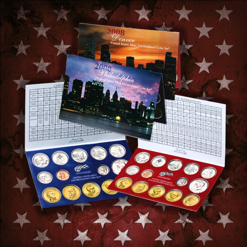 1999-2009 Mint Set Run - 256 Coins, 11 Complete Sets Complete 50 State Quarters & Territories Run - 11