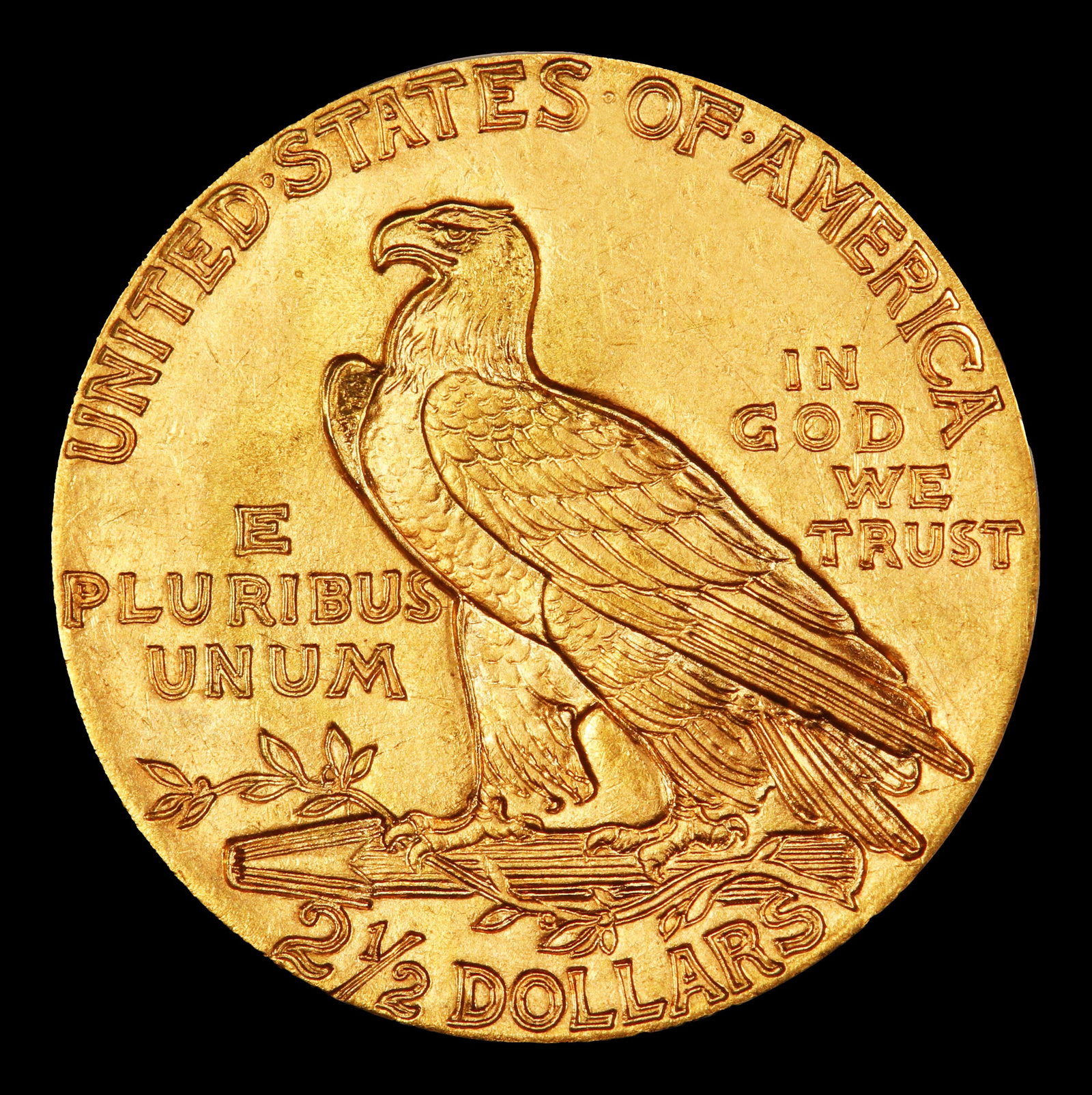 1928-p Gold Indian Quarter Eagle Near Top Pop! $2 1/2 ms66 USCG - 3