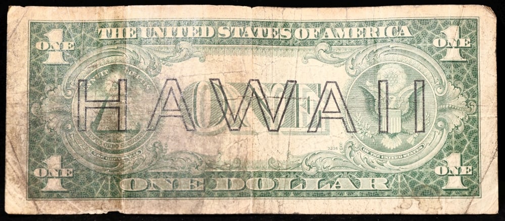 1935A $1 Silver Certificate Hawaii WWII Emergency Currency Grades vf++ - 3