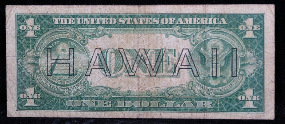 1935A $1 Silver Certificate Hawaii WWII Emergency Currency Rare PC Block Grades vf+ - 3