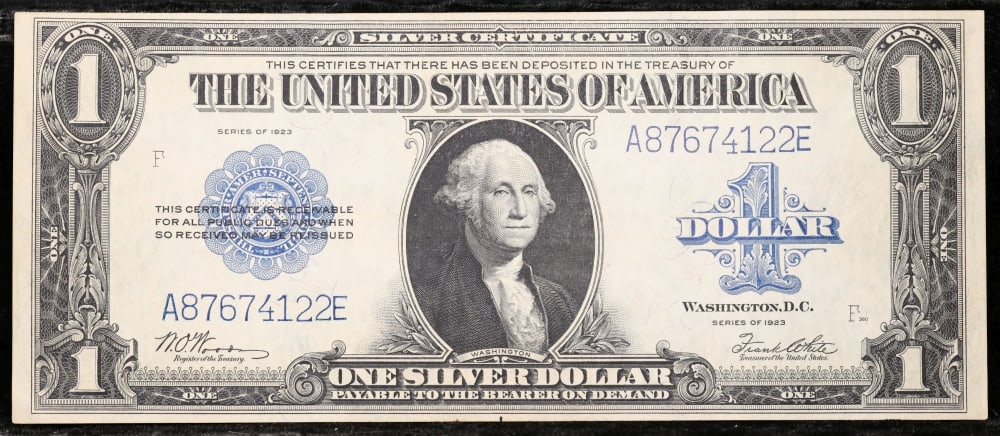 1923 $1 large size Silver Certificate Grades Select CU Signatures Woods/White - 2