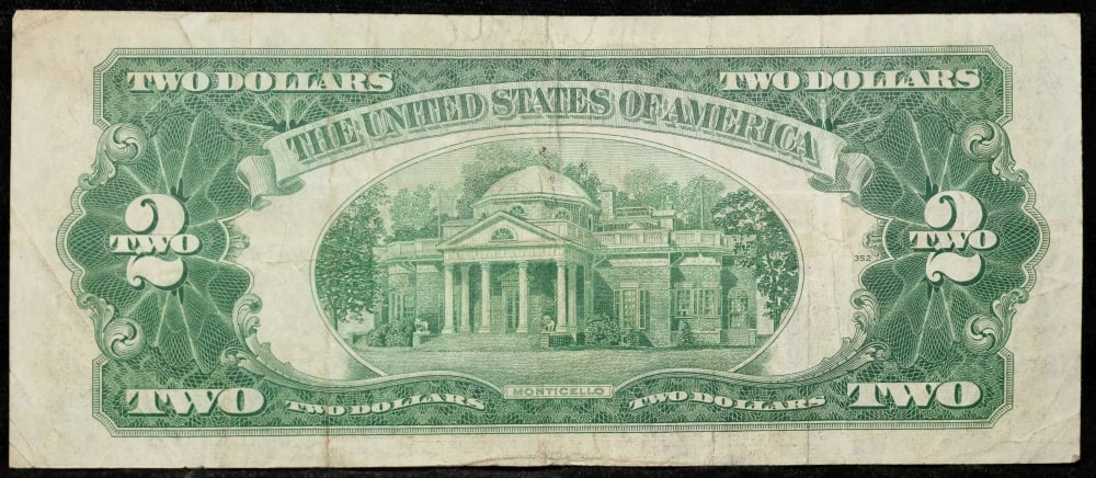 1928G $2 Red Seal United States Note Grades vf++ - 3